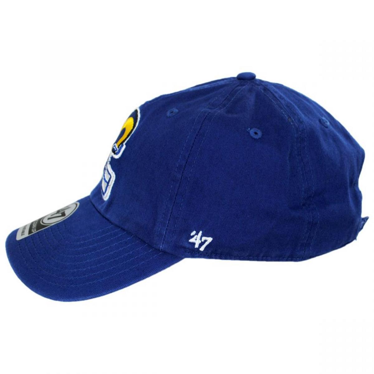 47 Brand | Los Angeles Rams NFL Clean Up Strapback Baseball Cap Dad Hat | 203582 | profile | ROYAL