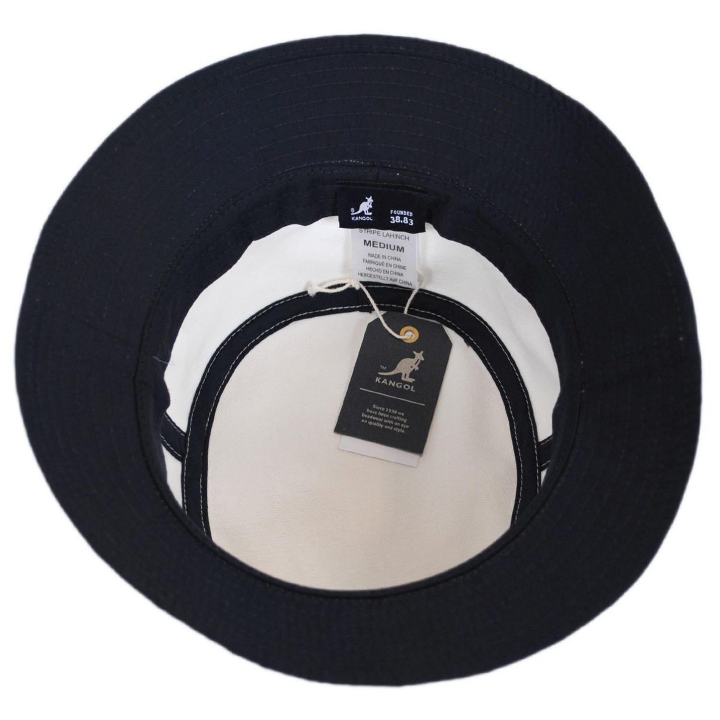 Kangol | Stripe Lahinch Cotton Bucket Hat | 185718 | under | WHITE