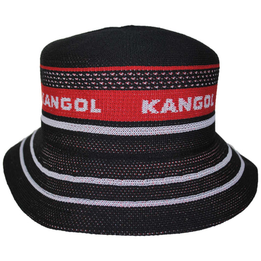 Kangol | Tropic Game Stripe Lahinch Bucket Hat | 185846 | front | BLACK