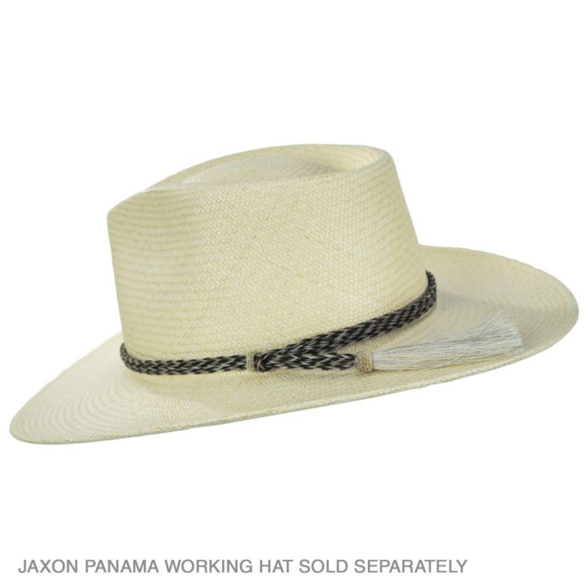 3 Regions Trade Co. | Snake Two-Tone Horse Hair Braid Single Tassel Hat Band | 601700 | under | BROWN