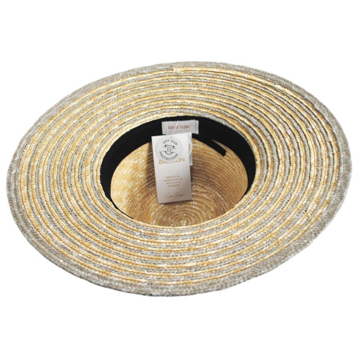 Joanna Festival Wheat Straw Fedora Hat - Dark Earth/Honey & Honey/Sand