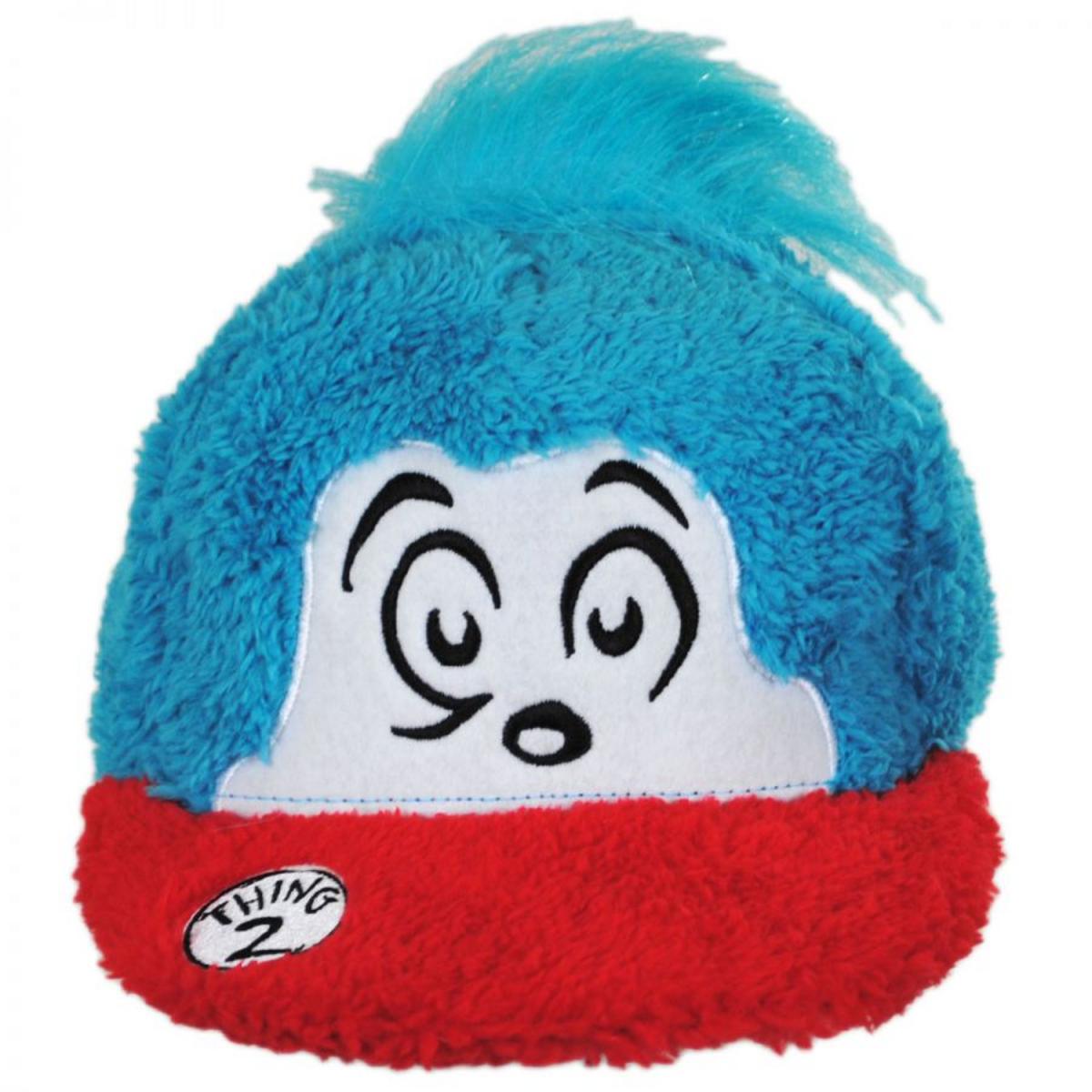 Dr. Seuss | Thing 2 Fuzzy Baseball Cap | 220808 | front | BLUE/RED