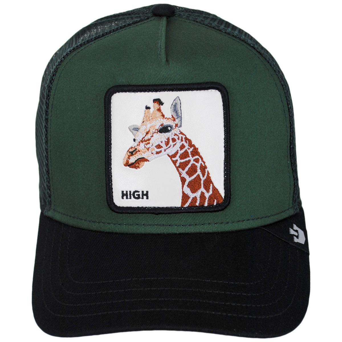 Goorin Bros | Giraffe Mesh Trucker Snapback Baseball Cap | 200366 | front | FOREST