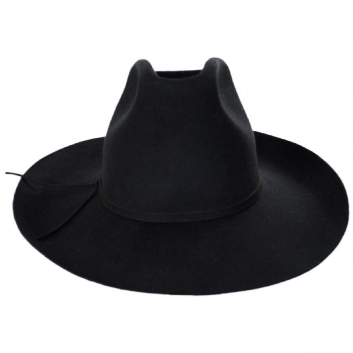 Lack of Color | Goldfinger Wool Felt Western Hat | 124316 | front | BLACK