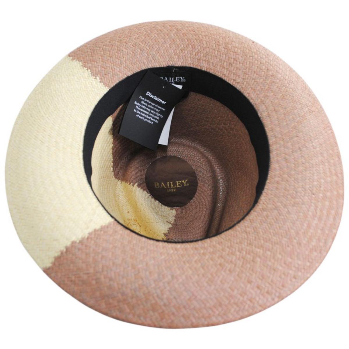 Bailey 1922 | Boreal Panama Straw Fedora Hat | 127735 | under | TAWNY/NATURAL