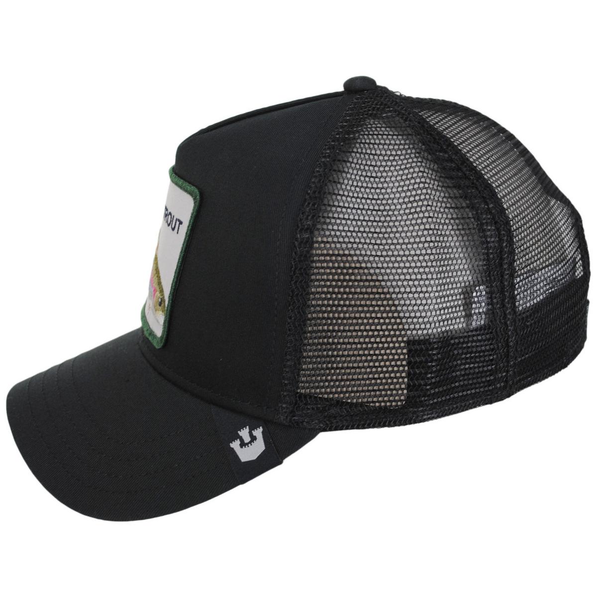 Goorin Bros | Trout Mesh Trucker Snapback Baseball Cap | 200386 | profile | BLACK