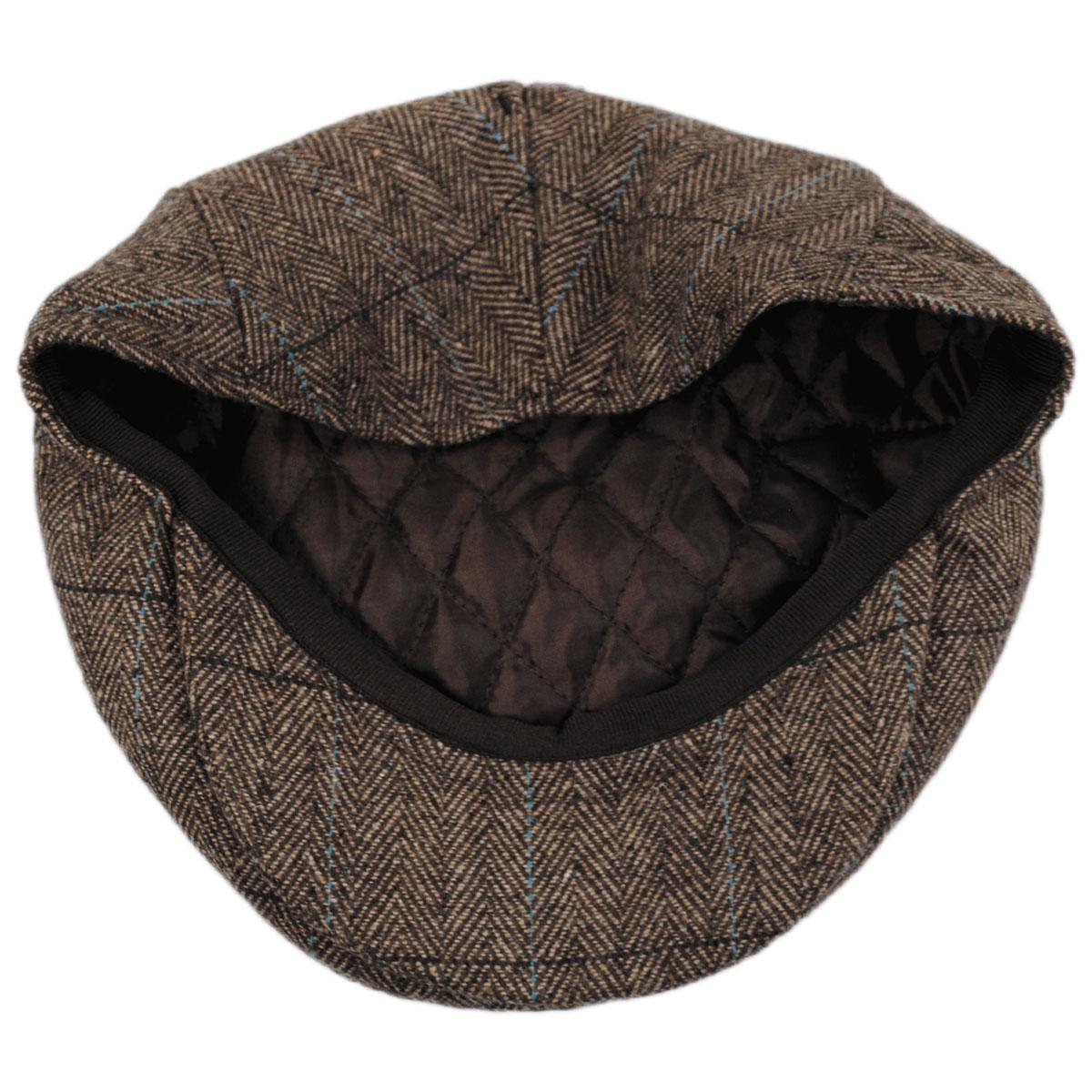 Jaxon Hats | Wholesale Gibson Herringbone Plaid Wool Blend Ivy Cap B2B Pre-Pack | B2B167556 | under | TAN