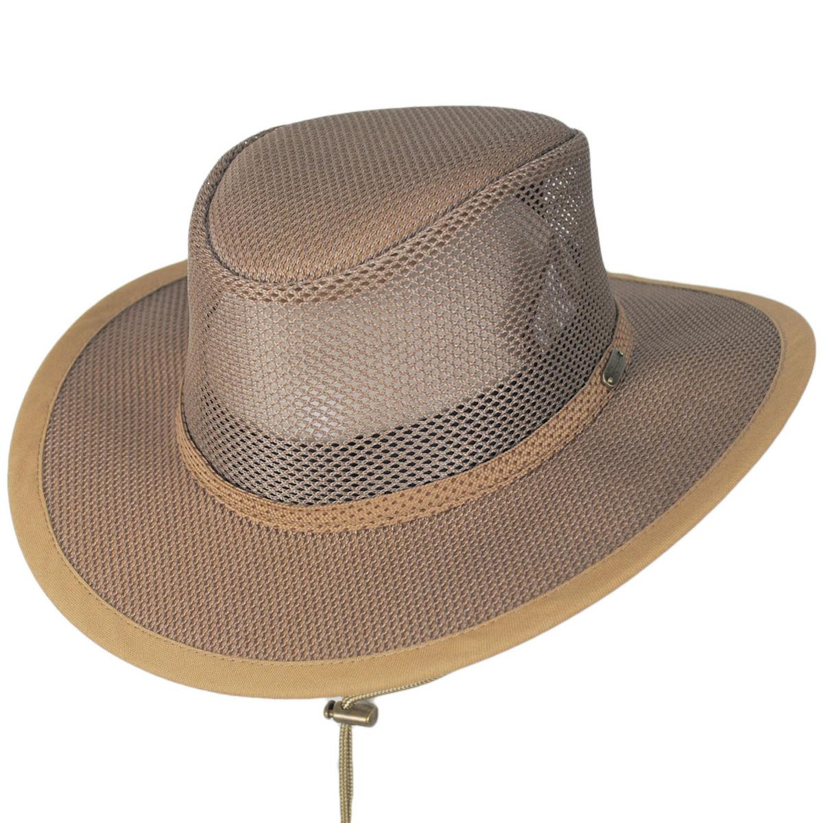 Scala | Mesh Covered Safari Hat | 400202 | lead | BEAVER