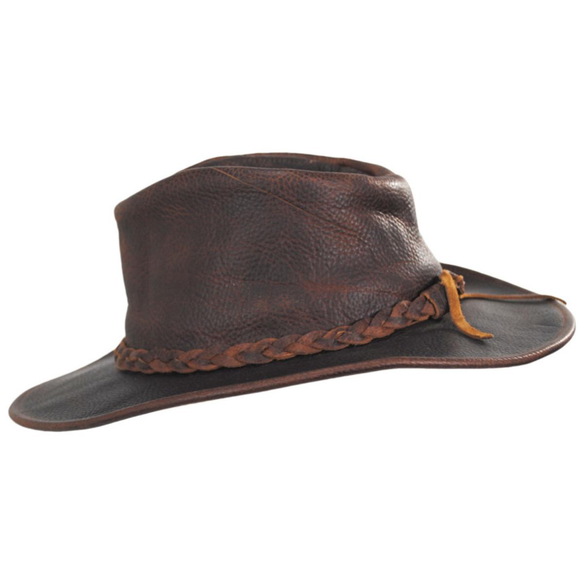 Henschel | Walker Raging Bull Leather Western Hat | 140378 | profile | BROWN