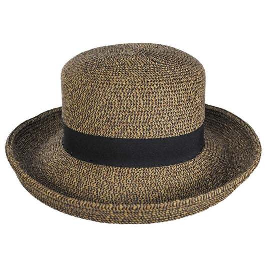 Karen Keith | Toyo Straw Kettle Brim Sun Hat | 102219 | front | RATTLESNAKE