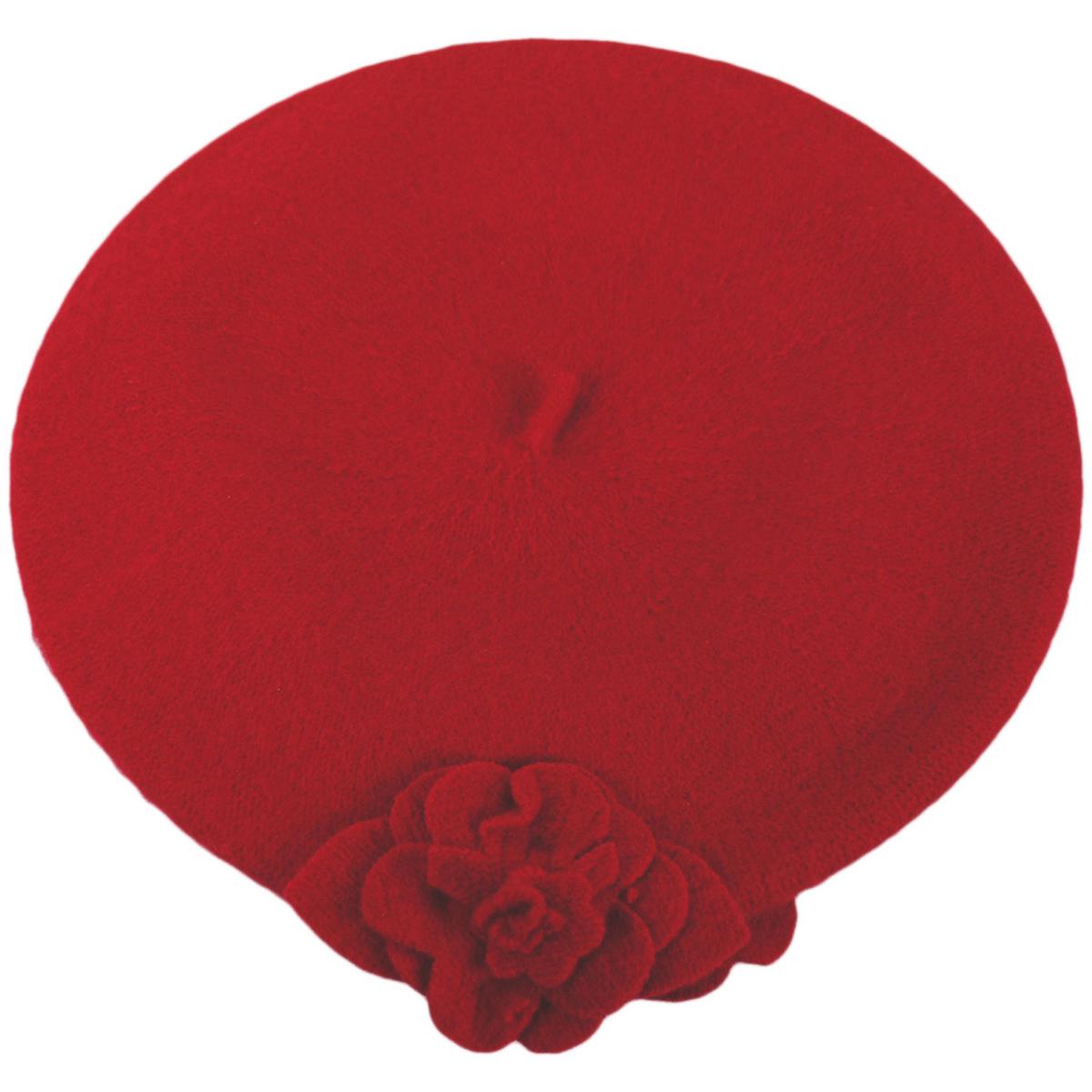 San Diego Hat Company | Fleur Wool Beret | 151613 | profile | RED