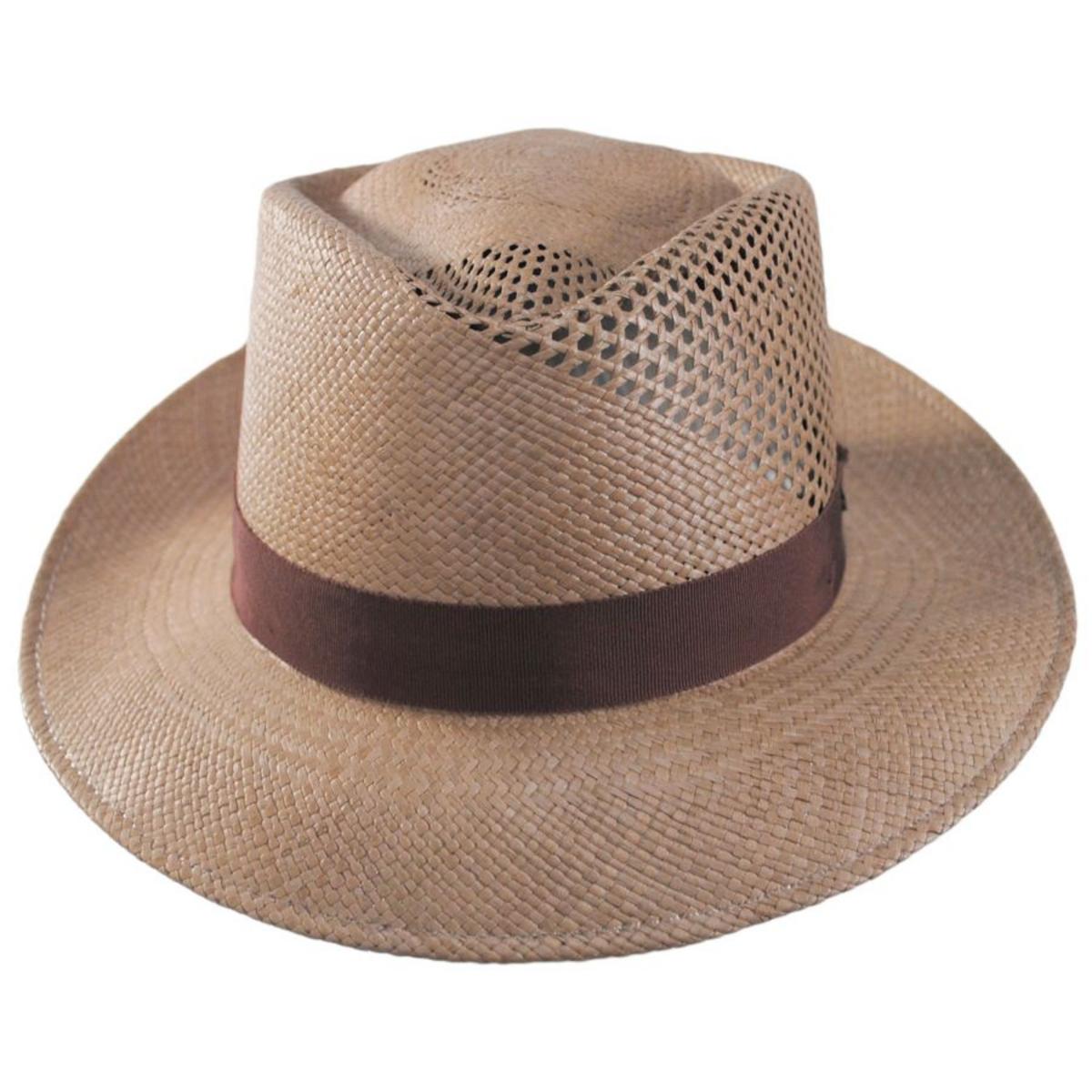 Bailey 1922 | Hurtle Panama Straw Fedora Hat | 127737 | front | TAWNY