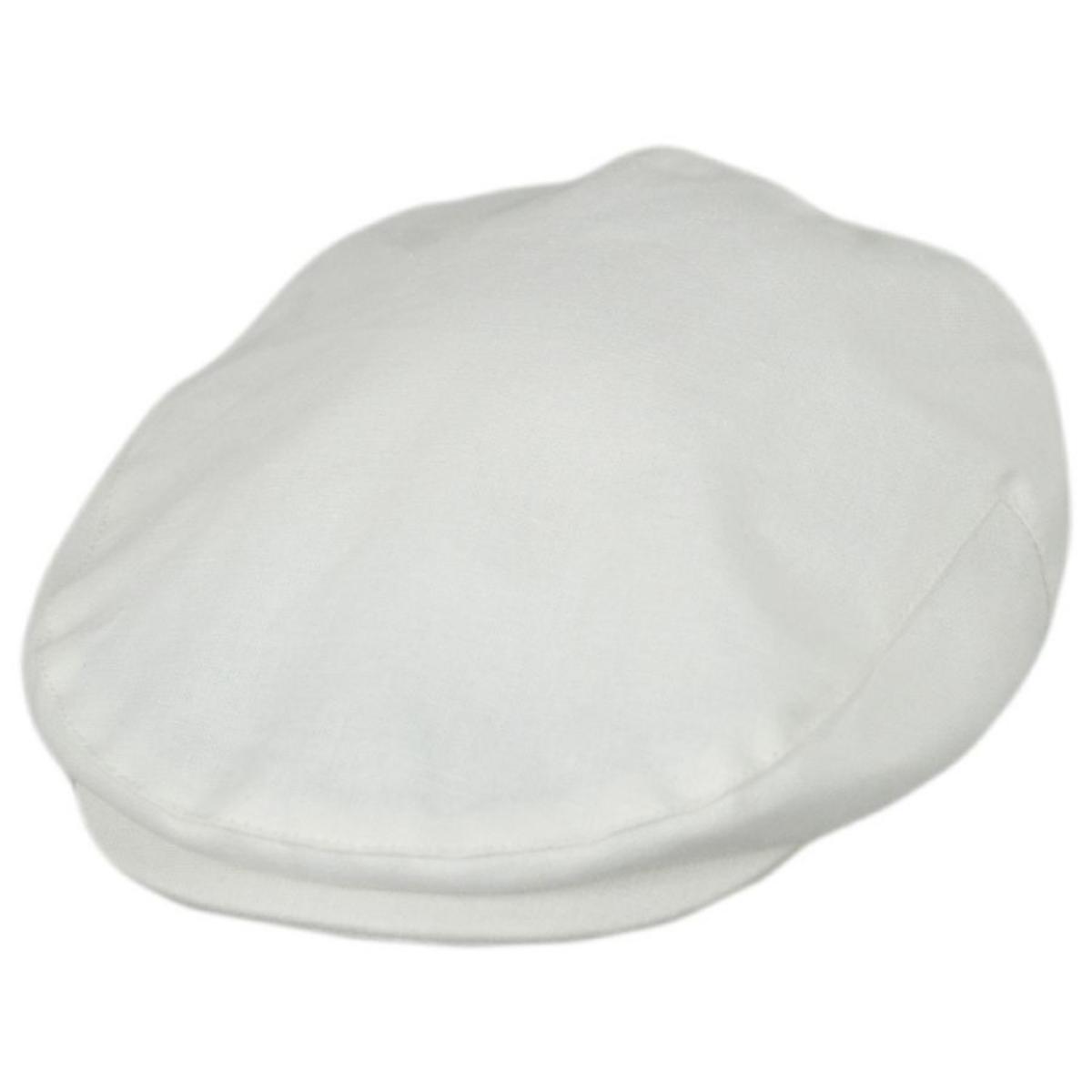 Jaxon Hats | Linen and Cotton Ivy Cap | 167732 | lead | WHITE