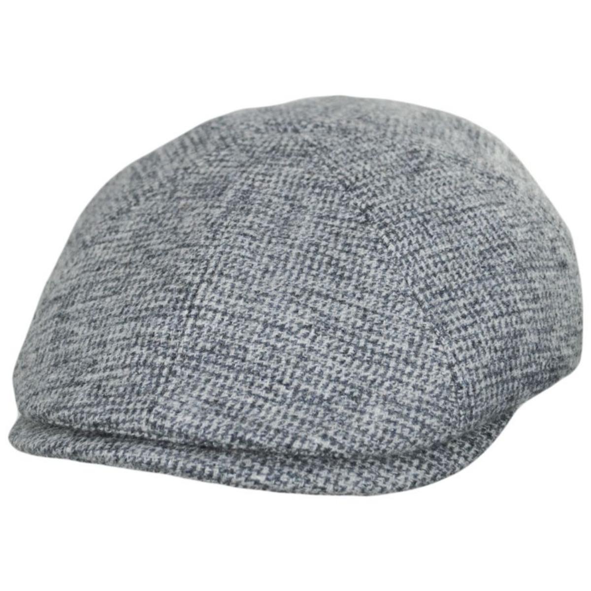 Bailey 1922 | Brune Wool Houndstooth Newboy Cap | 167211 | lead | GREY