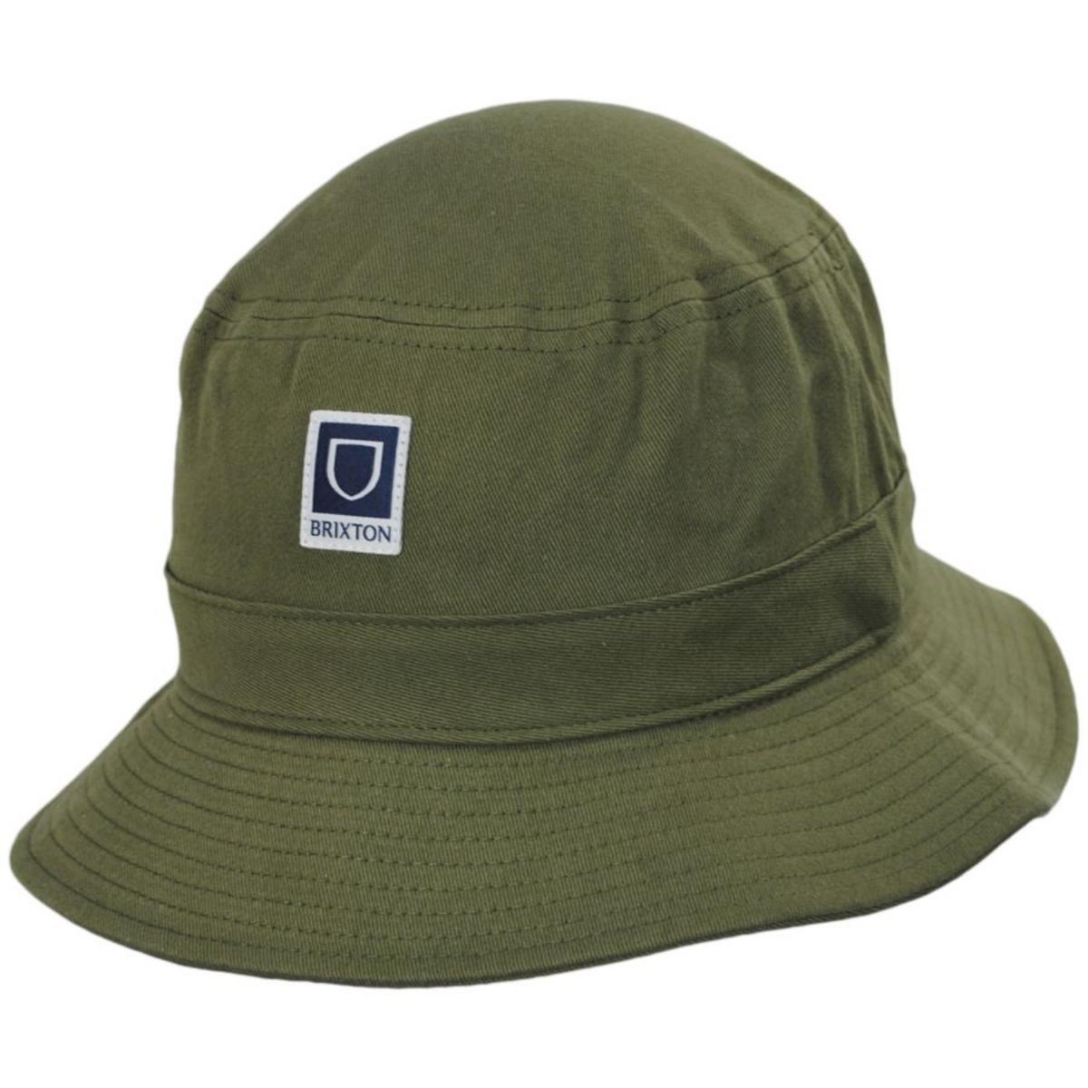 BRIXTON HATS | Beta Cotton Packable Bucket Hat - Standard Colors | 185525 | lead | MILITARY OLIVE