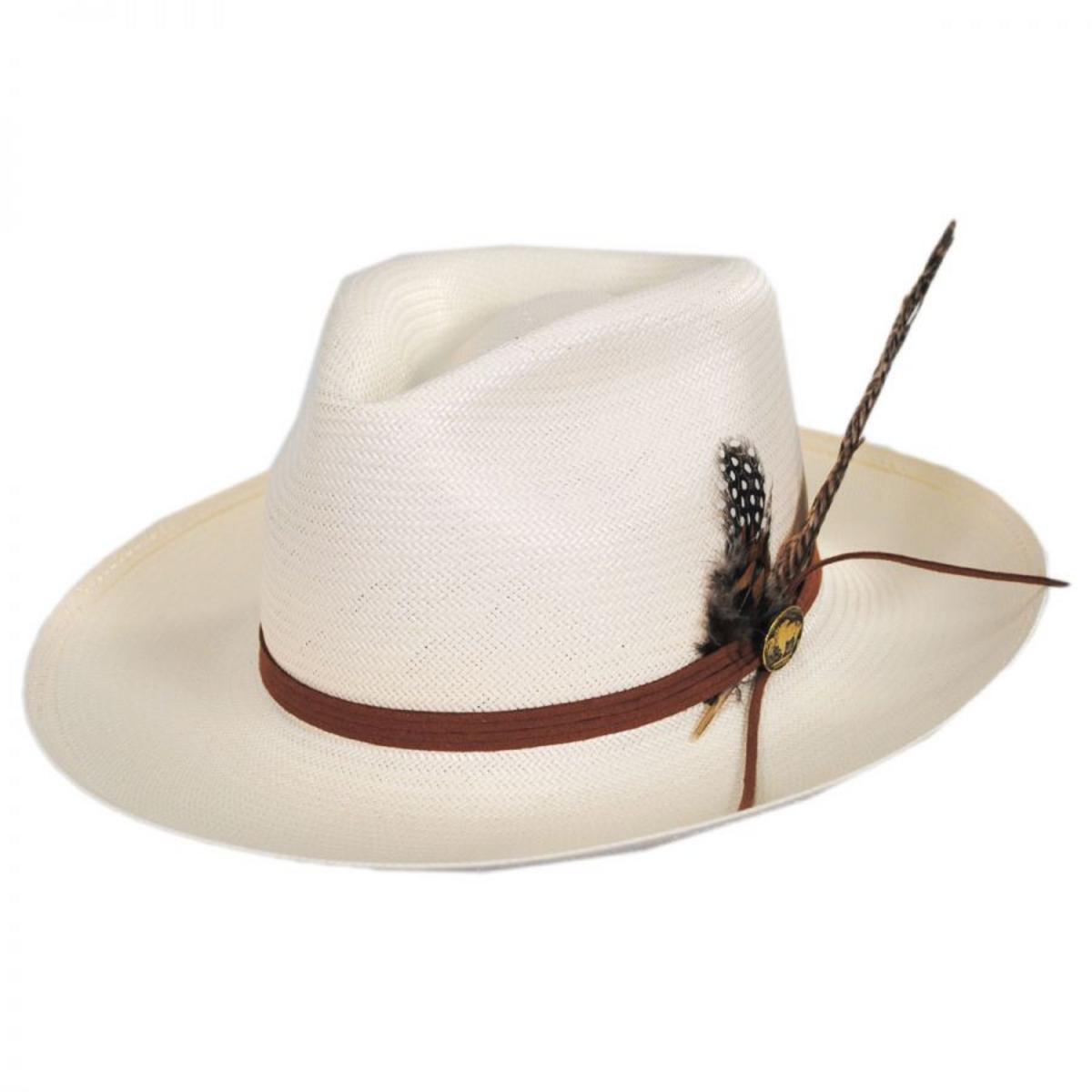 Stetson | Tallahassee Shantung Straw Fedora Hat | 126944 | lead | NATURAL