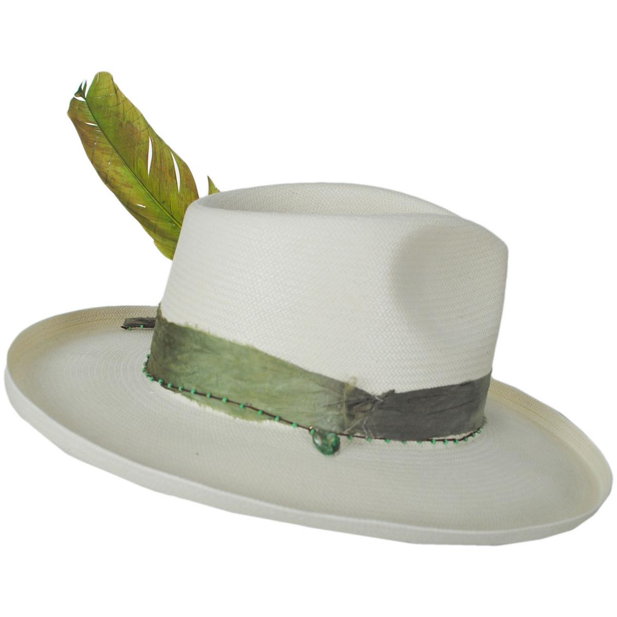 Stetson | Free Thinker Shantung Straw Fedora Hat | 127053 | profile | NATURAL