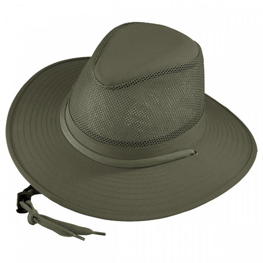 Henschel | Aussie Solarweave Crushable Fedora Hat | 400317 | lead | OLIVE