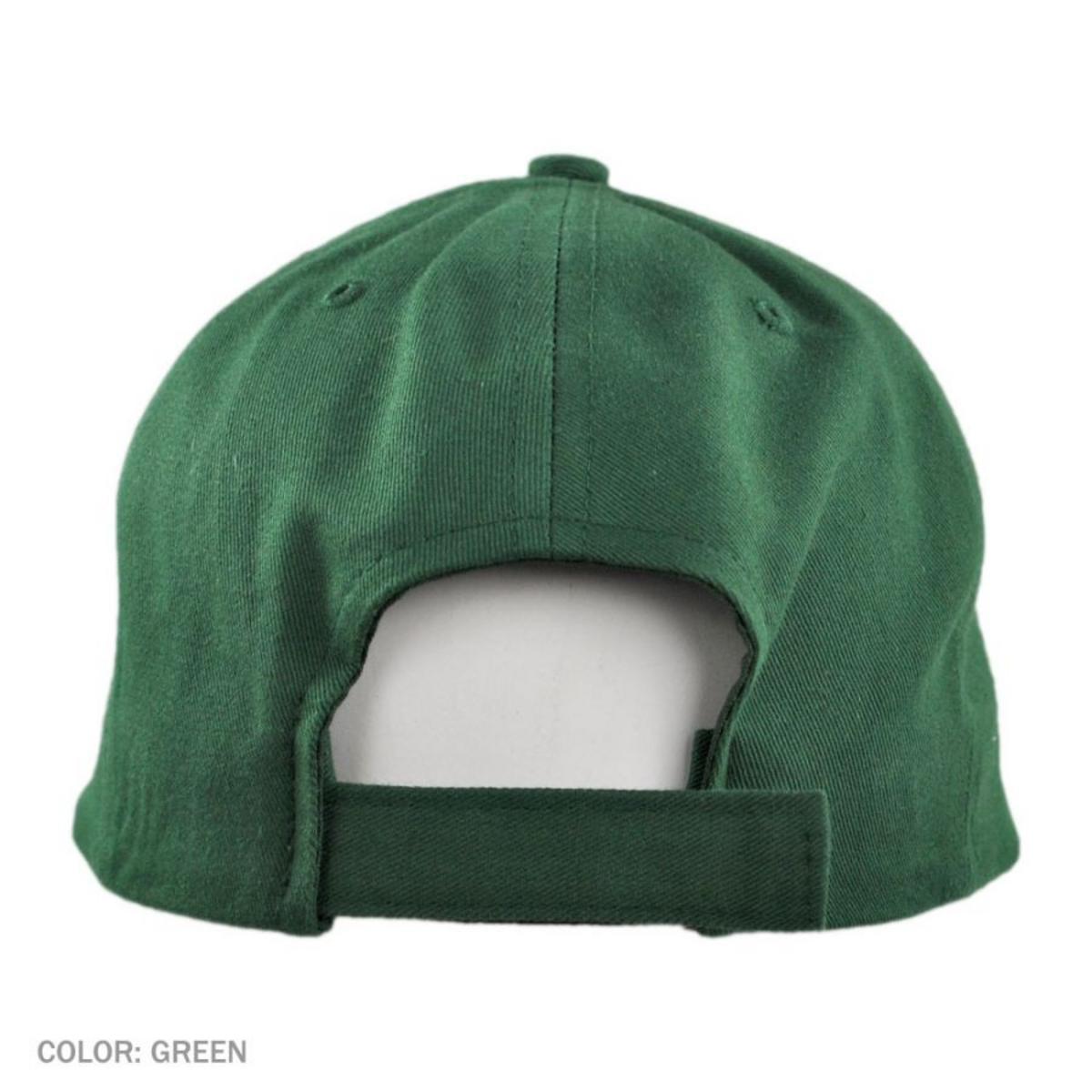 Village Hat Shop | Army Snapback Baseball Cap | 222433 | front | GREEN