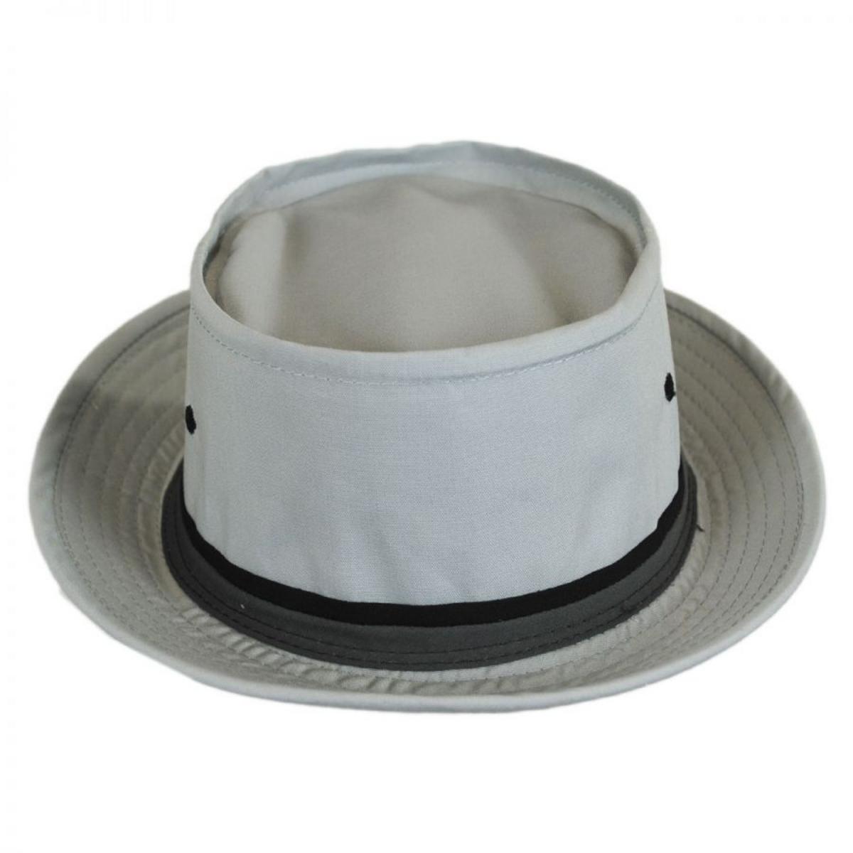 Dorfman Pacific | Classic Roll Up Cotton Bucket Hat | 185102 | front | GREY