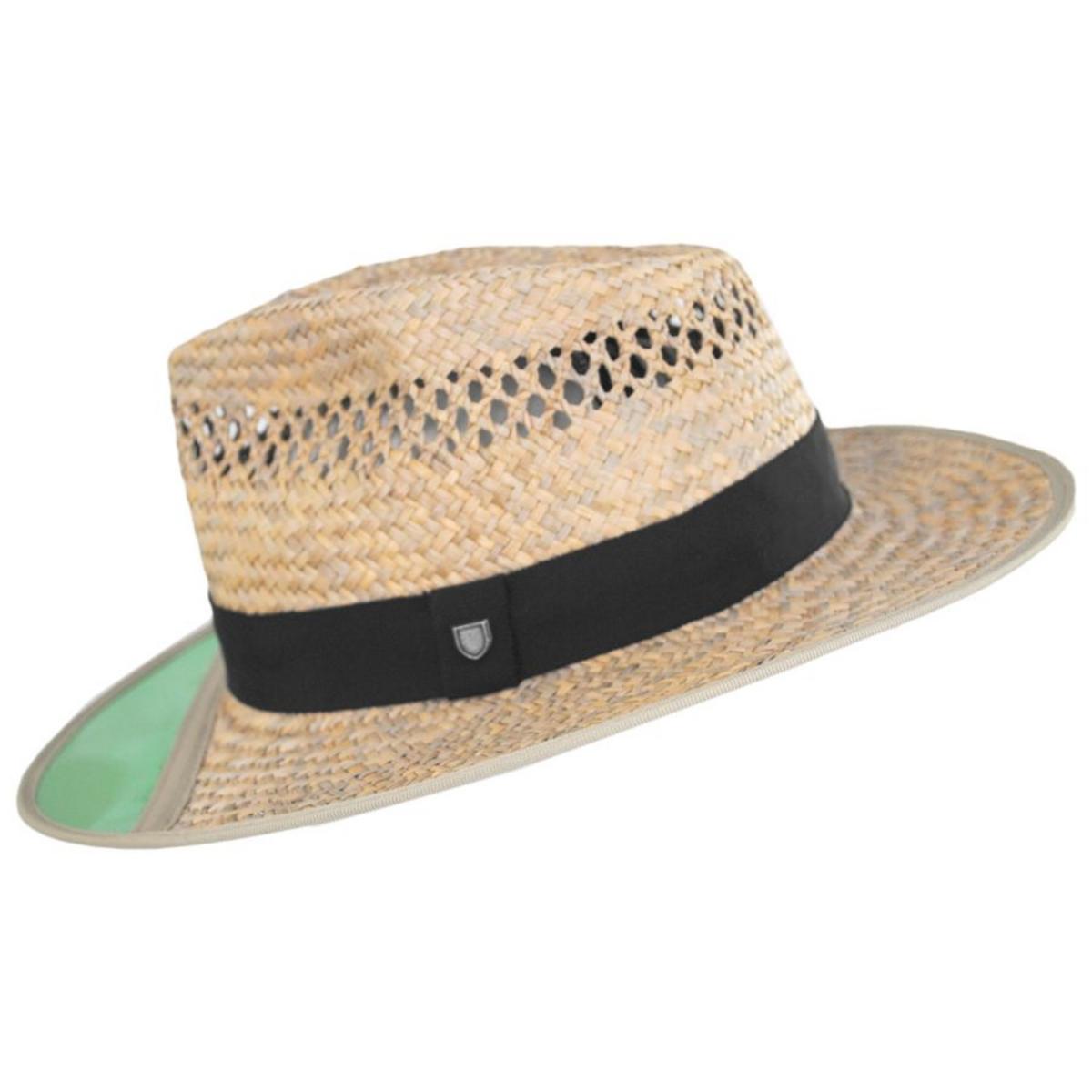 BRIXTON HATS | Hunter Malan Straw Fedora Hat | 128347 | profile | TAN