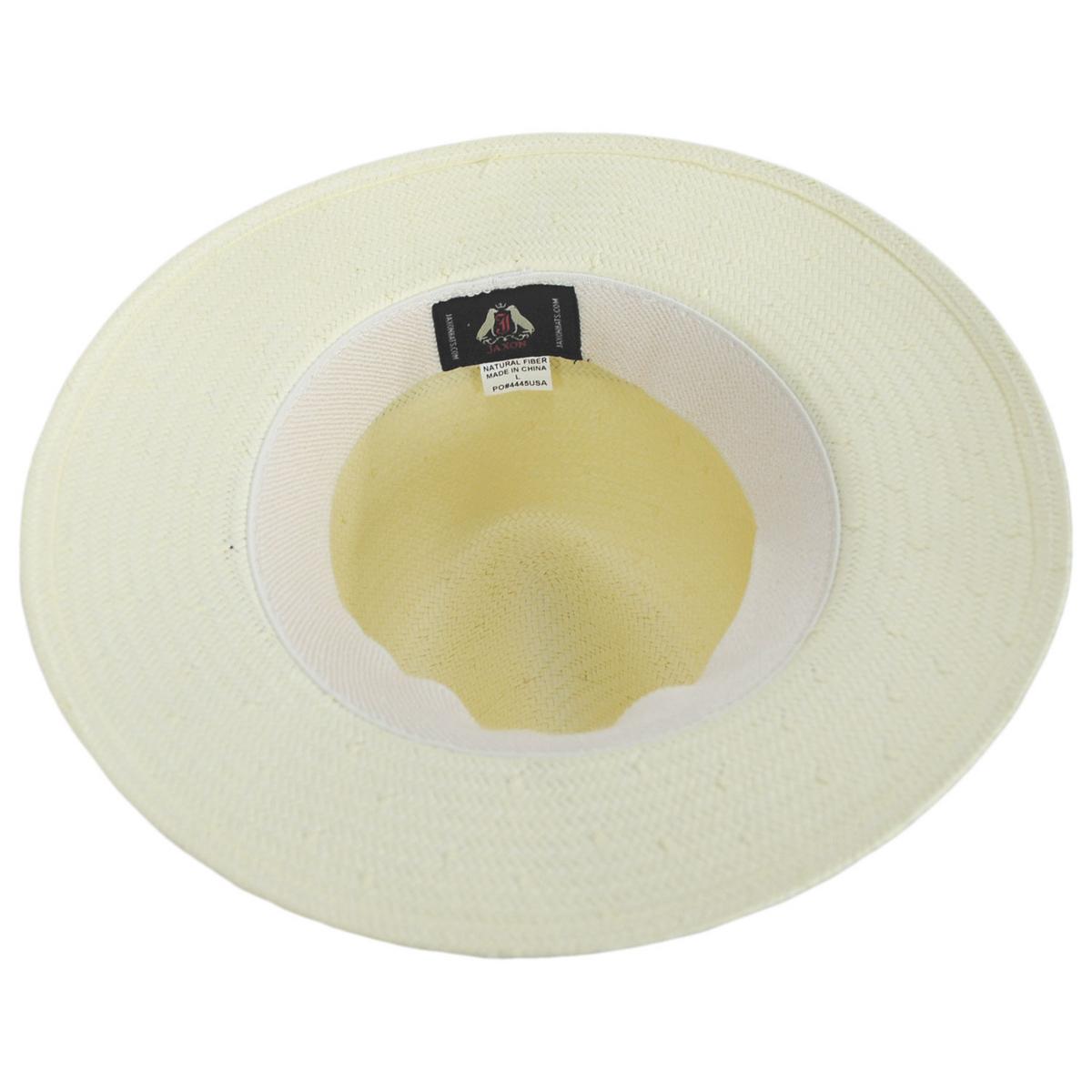 Jaxon Hats | Wholesale Toyo Straw Safari Fedora Hat - Green Band B2B Pre-Pack | B2B129904 | under | IVORY