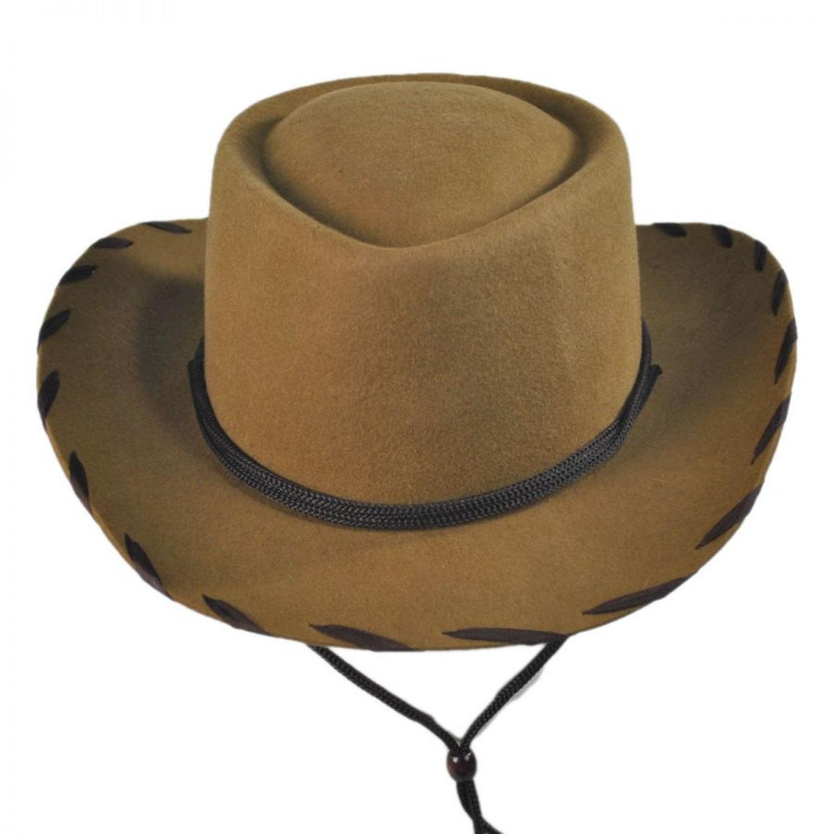 Jaxon Hats | Kid's Classic Wool Felt Cowboy Hat | 507000 | front | TAN