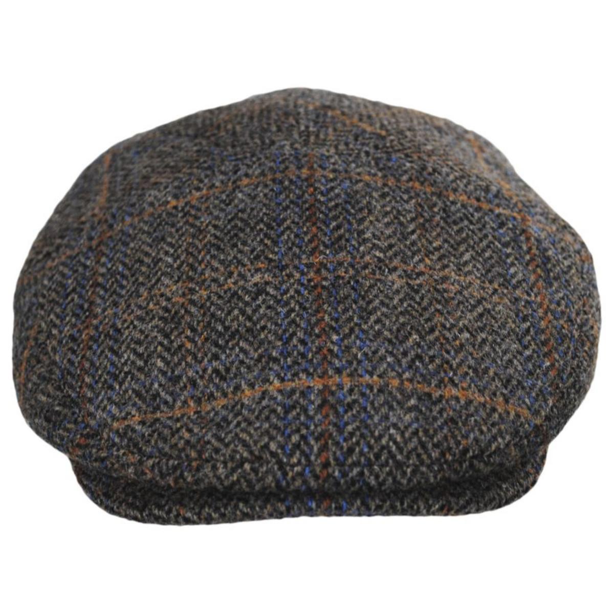 Bailey 1922 | Lou Wool Herringbone Plaid Ivy Cap | 167208 | front | OAK PLAID