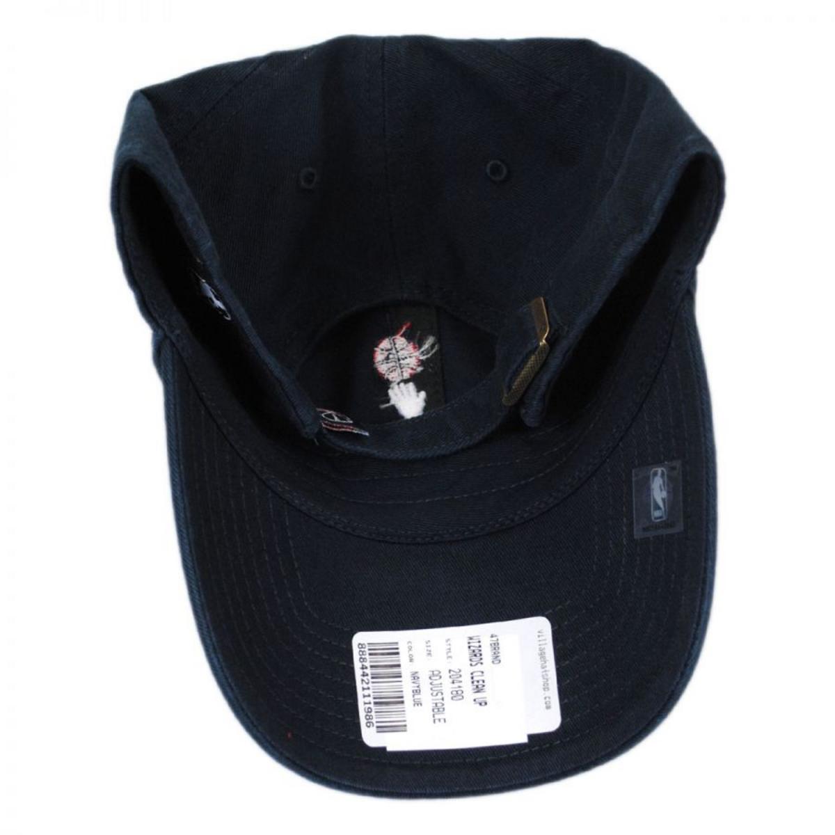 47 Brand | Washington Wizards NBA Clean Up Strapback Baseball Cap Dad Hat | 204180 | under | NAVY