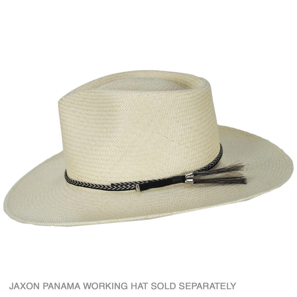 Scala | Horse Hair Braid with Side Double Tassels Hat Band | 602110 | profile | BLACK/WHITE