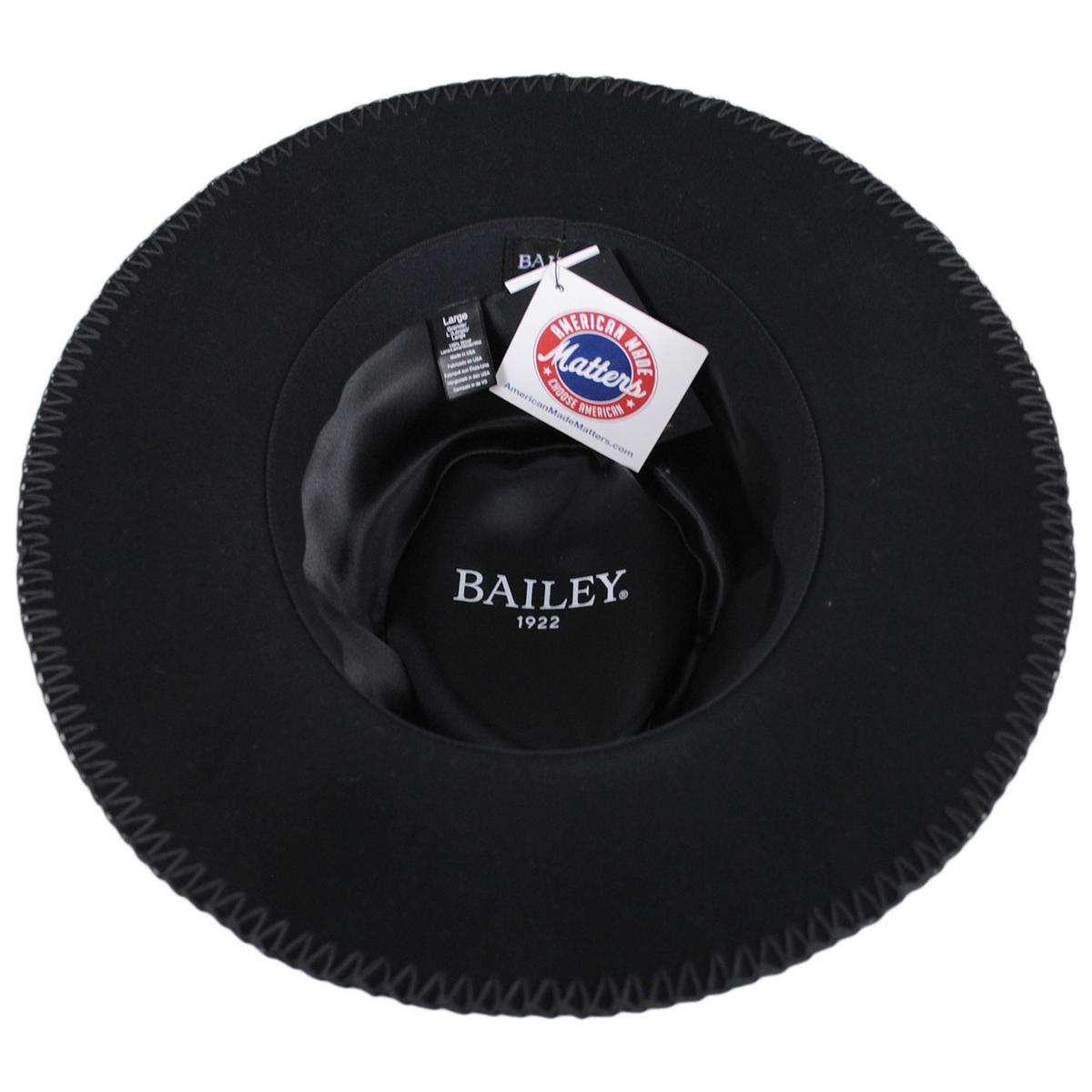 Bailey 1922 | Ganon Elite Wool Felt Gambler Hat - Black | 130397FW24 | under | BLACK