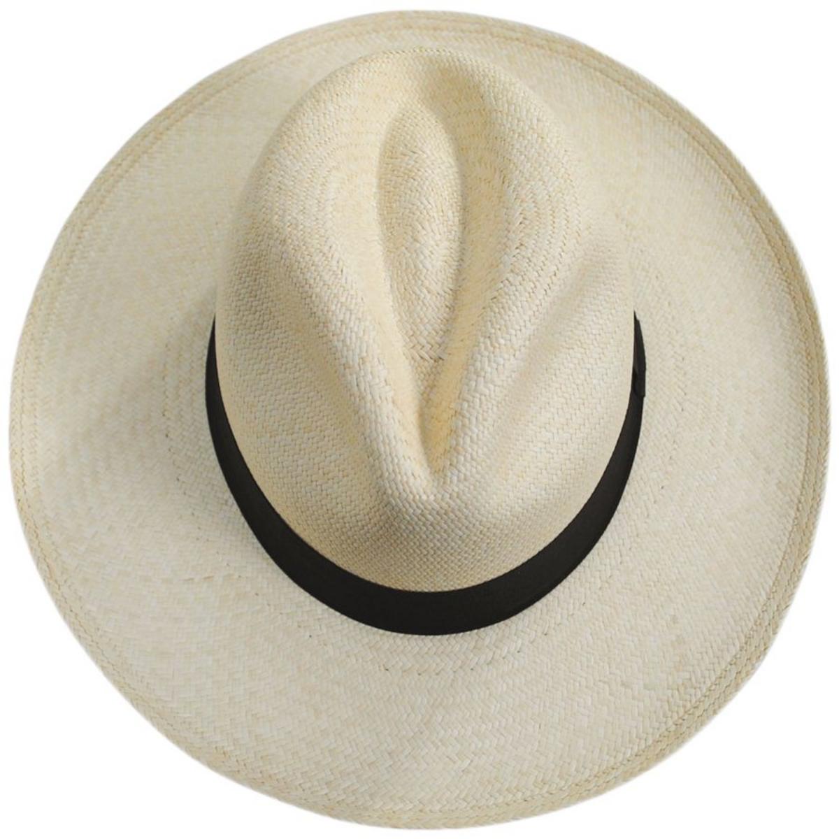 Hats Montecristi | Panama Straw Grade 10 Clasico Center Pinch Fedora Hat | 127127 | under | NATURAL
