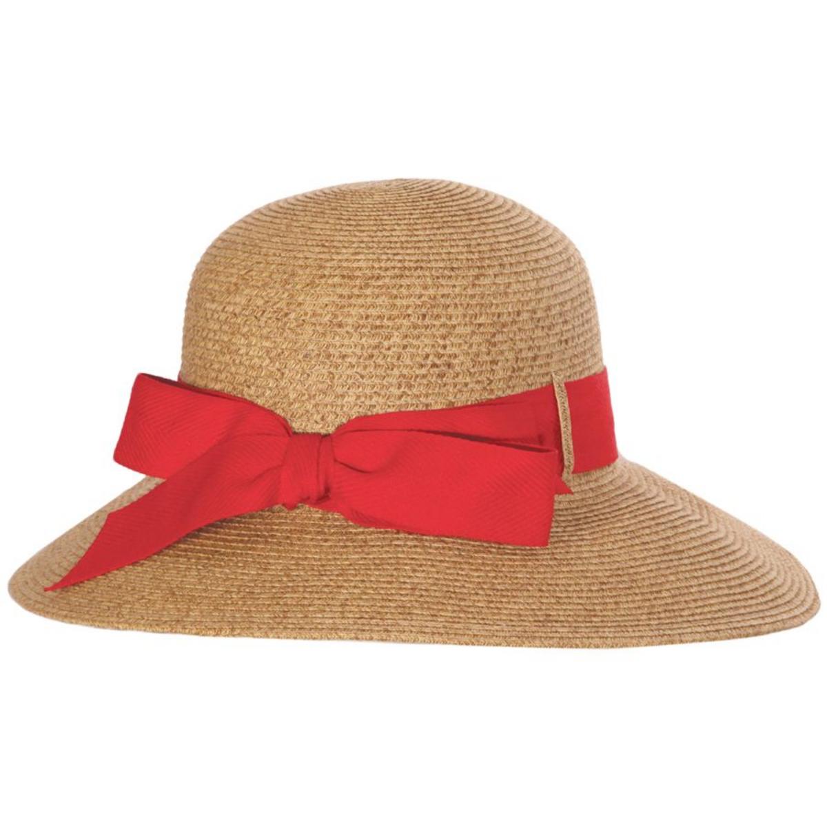 Toucan Collection | Packable Toyo Straw Sun Hat - Made to Order | 104802 | lead | NATURAL/RED