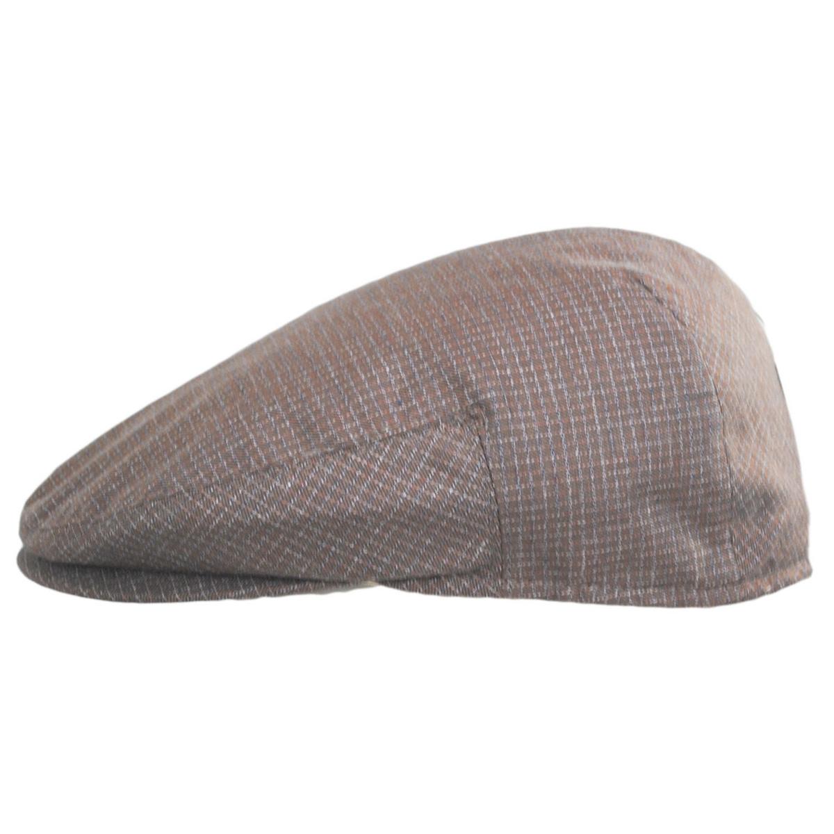 Baskerville Hat Company | Wholesale Tenby Cotton Mini Windowpane Ivy Cap B2B Pre-Pack | B2B167675 | profile | MOCHA
