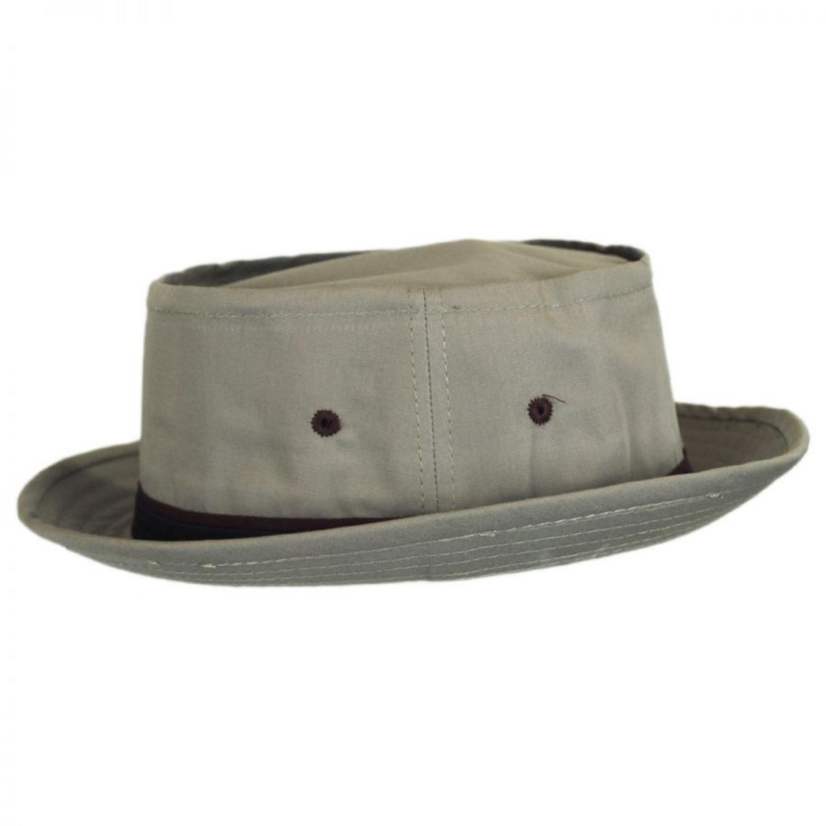 Dorfman Pacific | Classic Roll Up Cotton Bucket Hat | 185102 | profile | TAN