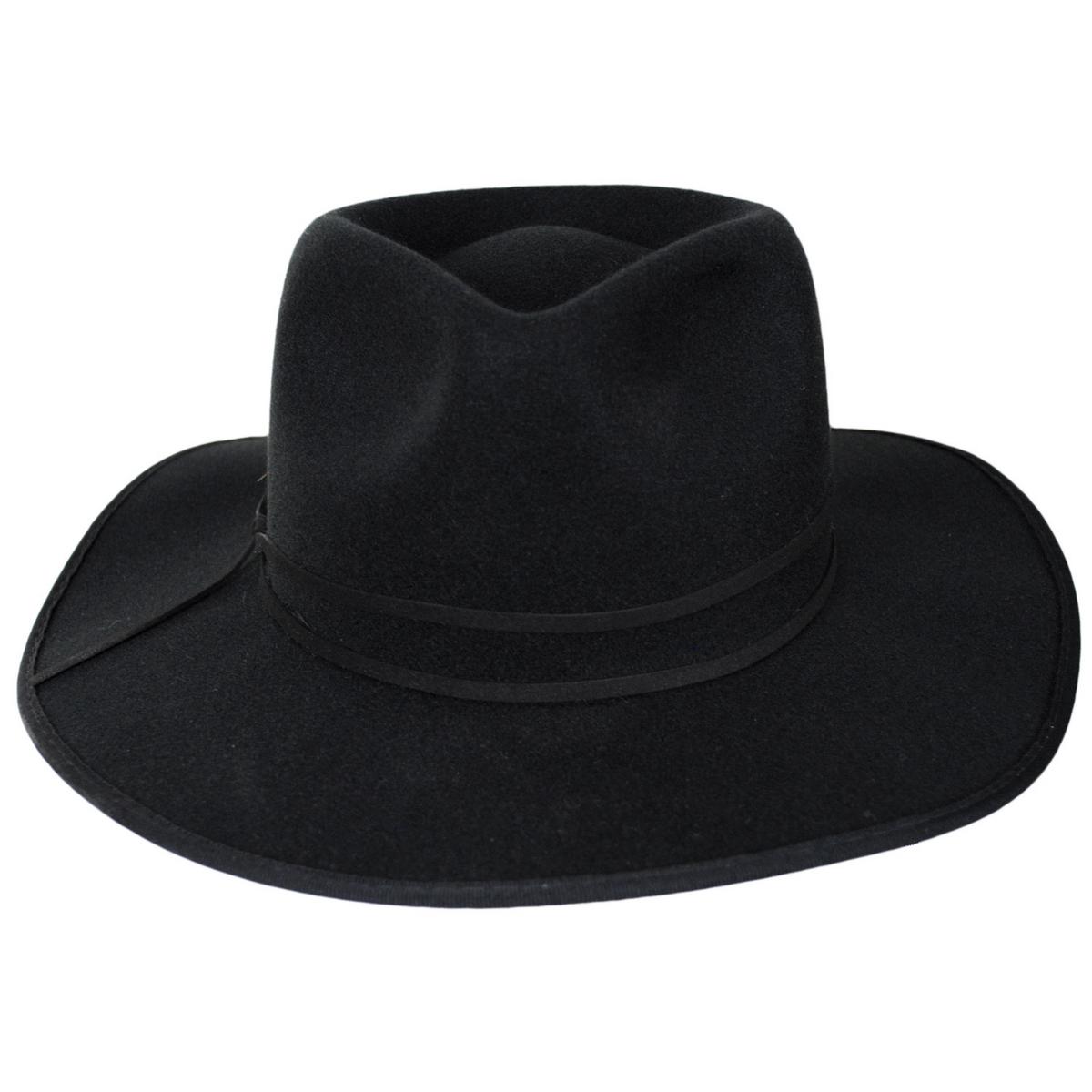 Scala | Thalia ProvatoKnit Rancher Fedora Hat | 123491 | front | BLACK