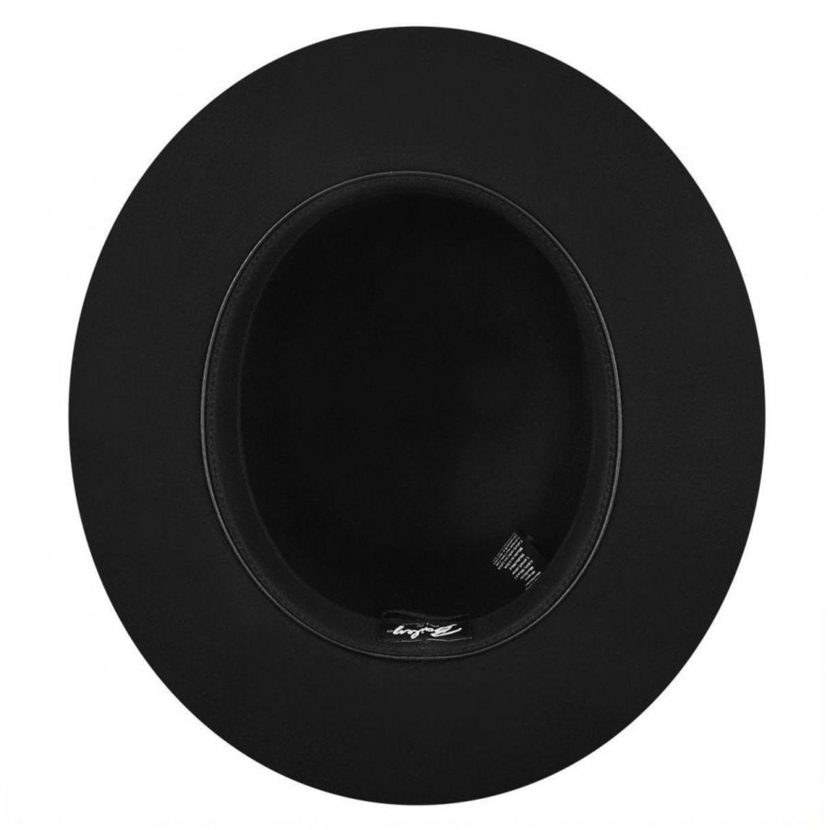 Bailey 1922 | Brodnax Shapeable Open Crown Wool Felt Fedora Hat | 130368 | under | BLACK