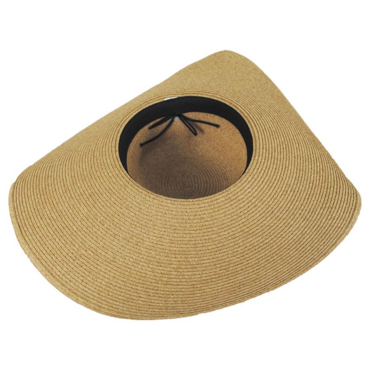 Jeanne Simmons | Extra Wide Brim Toyo Straw Blend Swinger Hat | 101720 | under | TOAST
