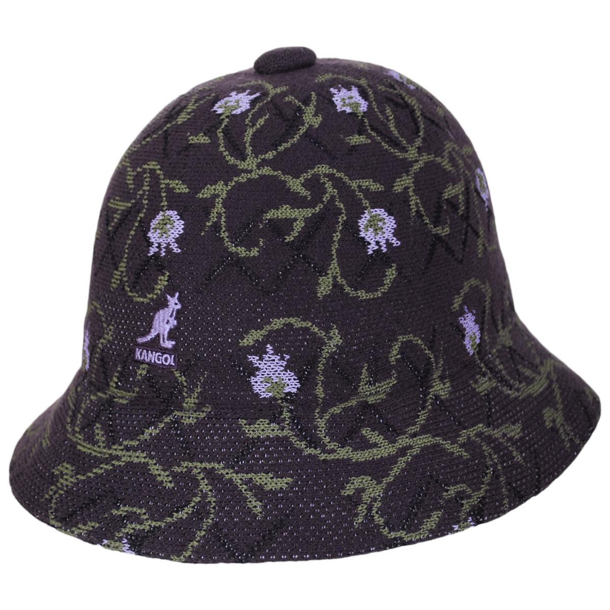 Kangol | Tapestry Jacquard Knit Casual Bucket Hat | 185820 | lead | DEEP PLUM FLORAL