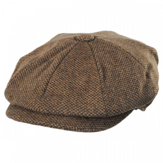 Jaxon Hats | Gotham Wool Blend Newsboy Cap | 167788 | lead | TAN/BROWN