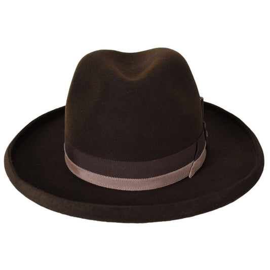 Bailey 1922 | Walsden Wool Felt Homburg Hat | 133301 | front | JAVA BEAN