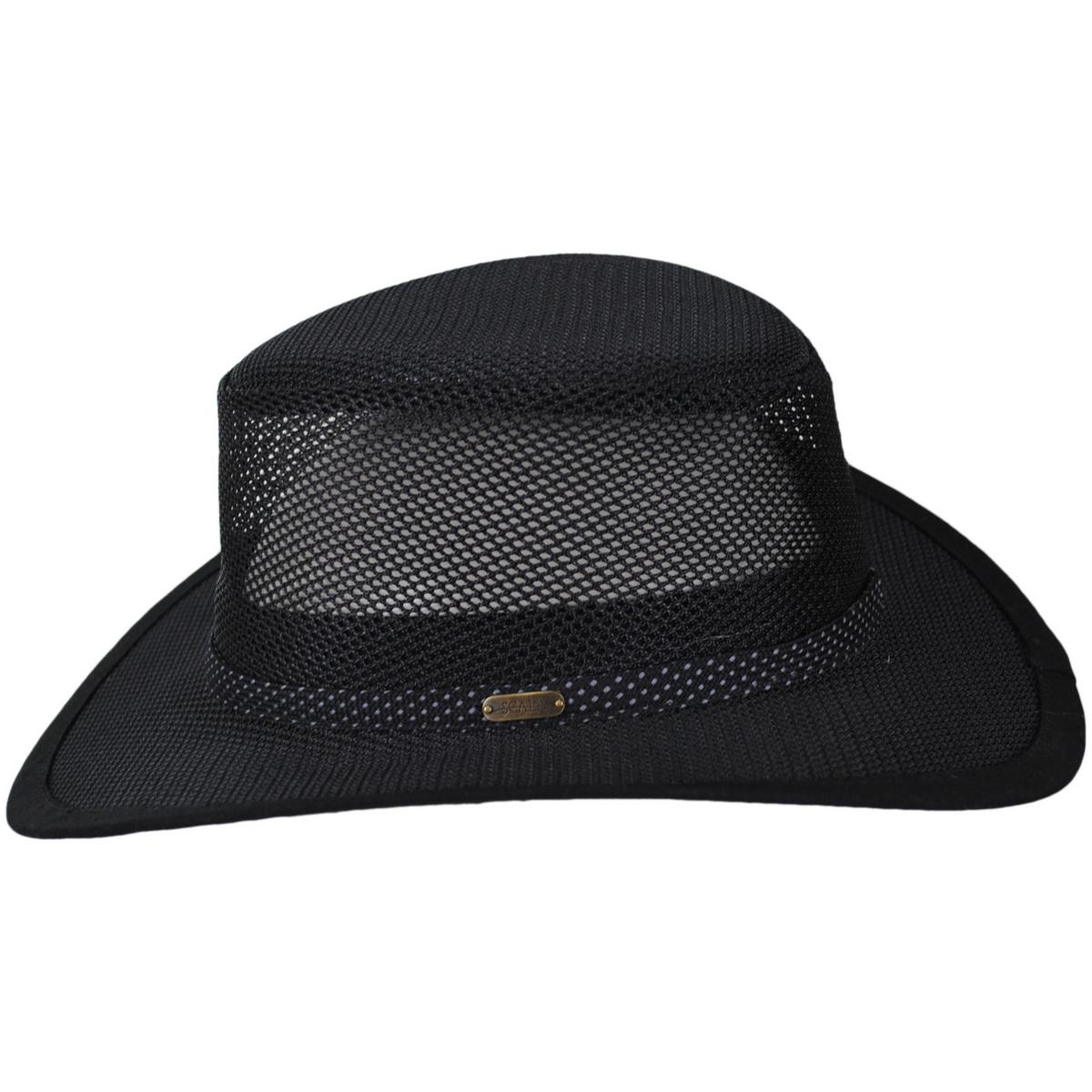 Scala | Mesh Covered Safari Hat | 400202 | profile | BLACK