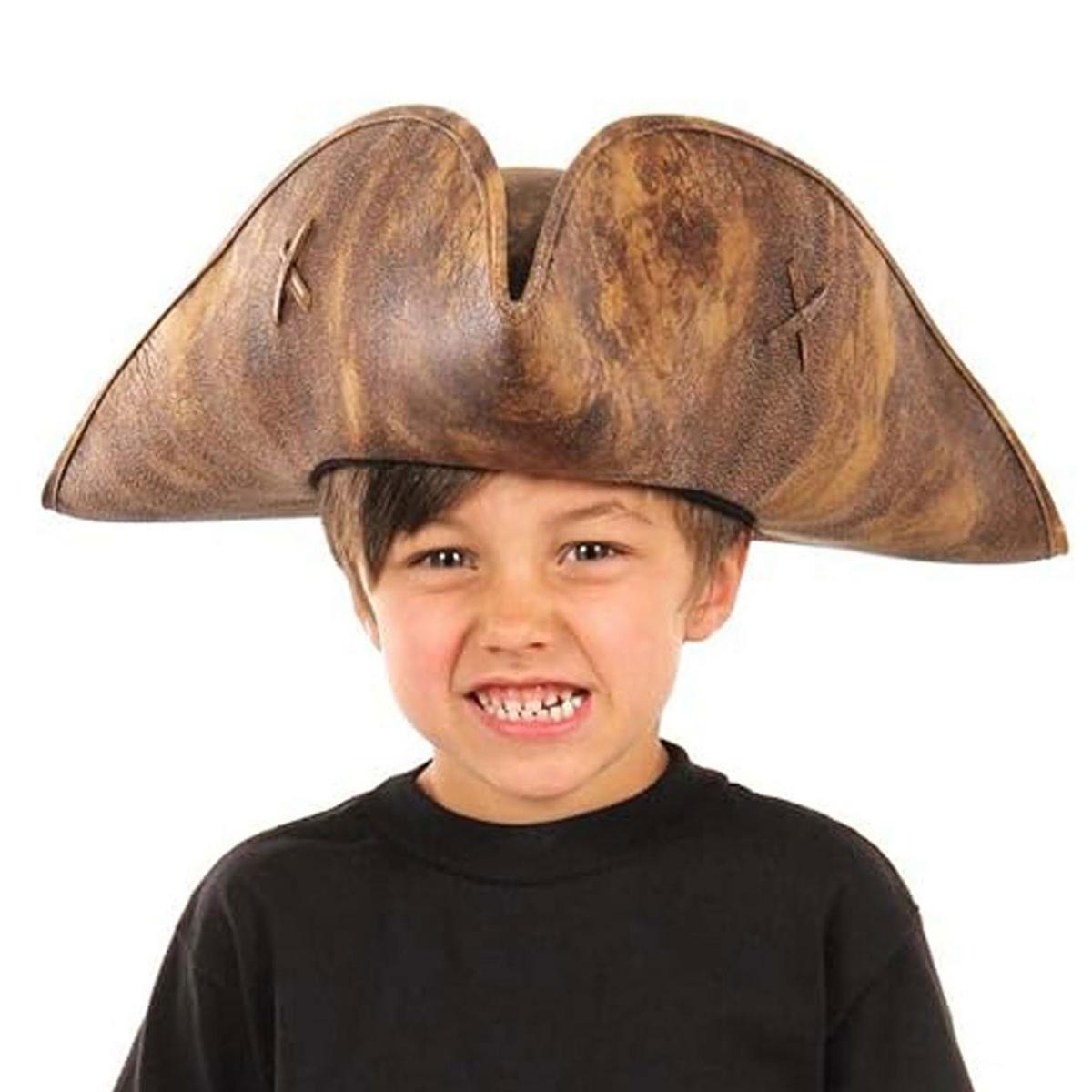 Disney | Kid's Pirates of the Caribbean Jack Sparrow Tricorn Hat | 556090 | lsmone | BROWN
