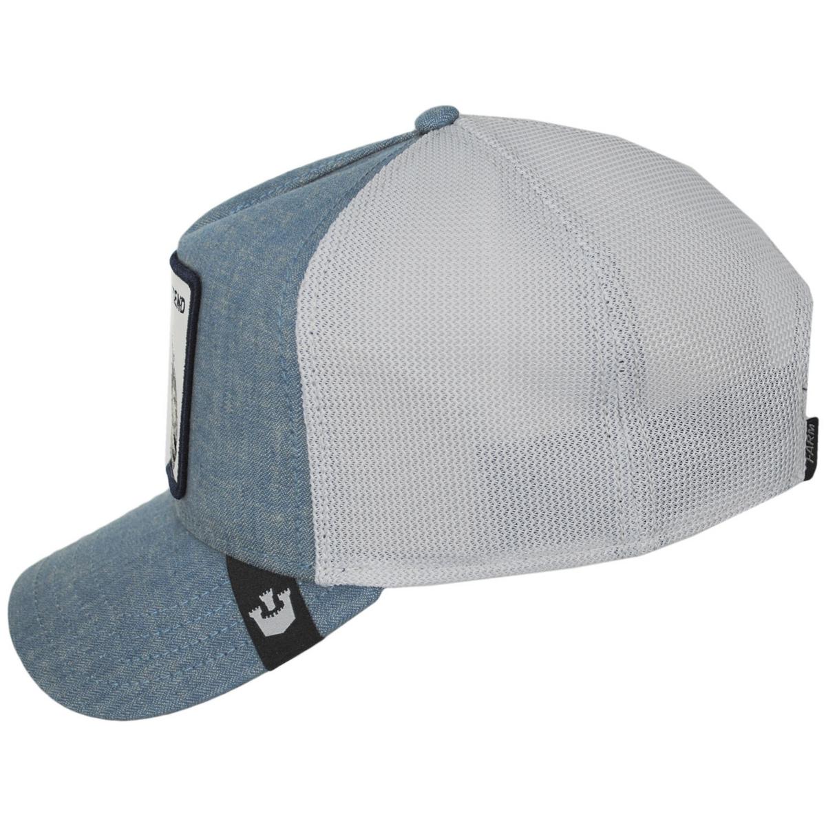 Goorin Bros | Legend Herringbone Mesh Trucker Snapback Baseball Cap | 200702 | profile | BLUE
