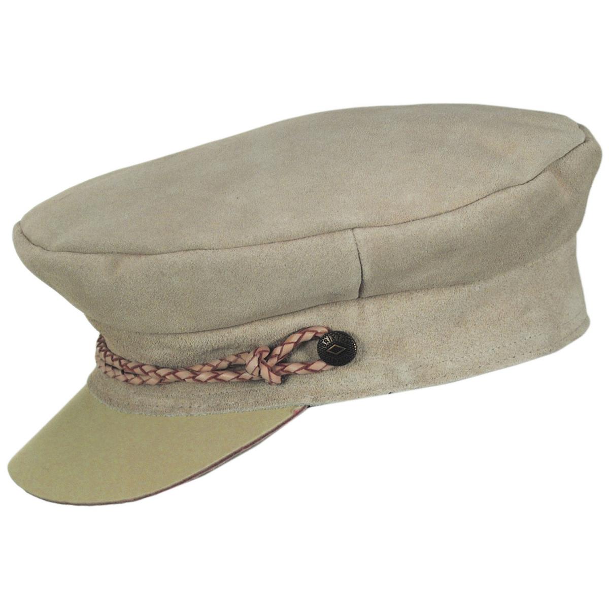 BRIXTON HATS | Kayla Leather Suede Fiddler Cap | 107412 | profile | CREAM/CREAM