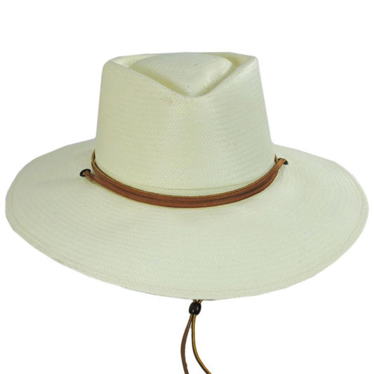 Stetson | Cayuse Shantung Straw D-Crown Outback Hat | 127033 | front | NATURAL