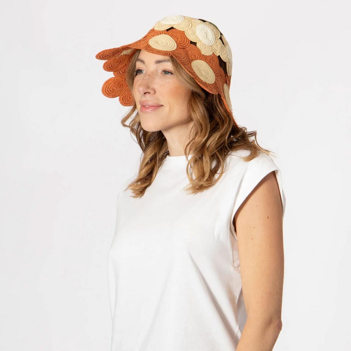 San Diego Hat Company | Carmen Toyo Straw Flower Bucket Hat | 103693 | lsftwo | MULTI