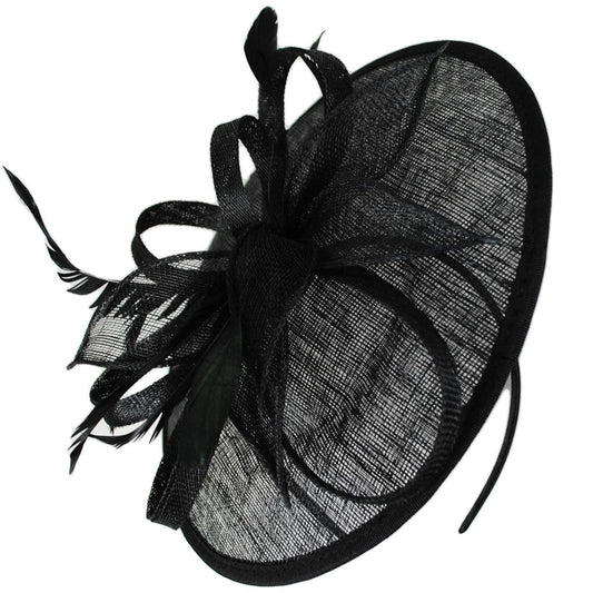 Jeanne Simmons | Anillo Sinamay Straw Fascinator Dress Hat | 120707 | lead | BLACK