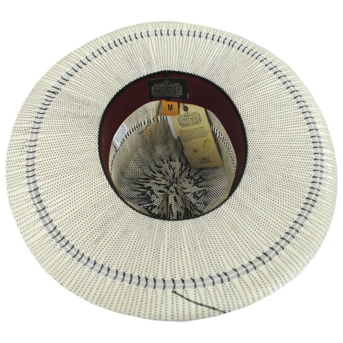 Biltmore | V.C. Flush Bangora Straw Fedora Hat | 127587 | under | TAN