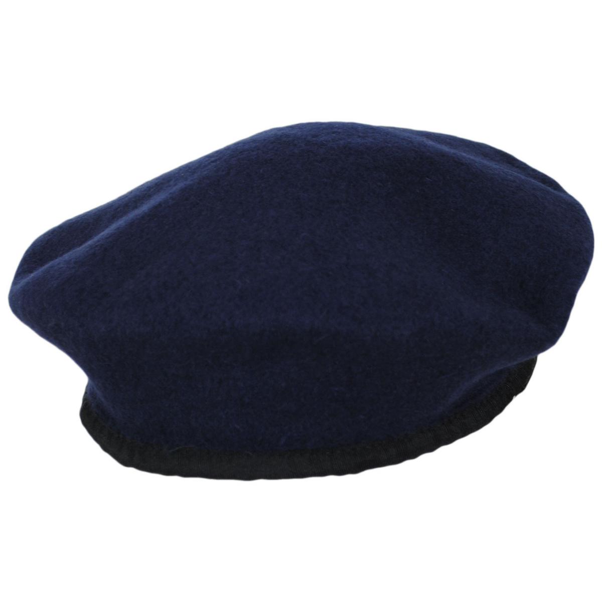 Village Hat Shop | Wool Military Beret | 152540 | lead | NAVY BLUE